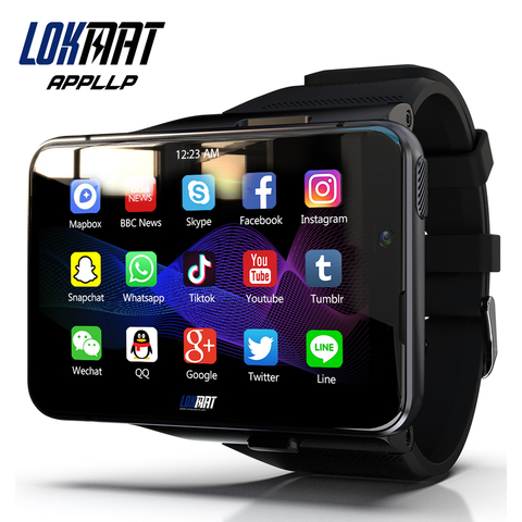 LOKMAT-reloj inteligente APPLLP MAX para hombre, dispositivo con Android, cámara Dual, videollamadas, 4G, Wifi, 4 GB de RAM, 64 GB de ROM, banda desmontable ► Foto 1/1