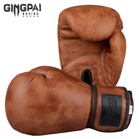 Guantes De boxeo De Color Retro para adultos y niños, guantes De boxeo MMA Muay Thai De Luva Mitts Sanda, equipo De gimnasio 6 8 10 12OZ boks ► Foto 1/6