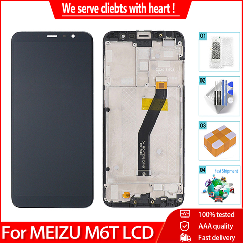 Digitalizador de Pantalla LCD Original de 5,7 pulgadas para pantalla táctil LCD MEIZU M6T + reemplazo de montaje de Marco M811H M811S M811T M811Q ► Foto 1/6