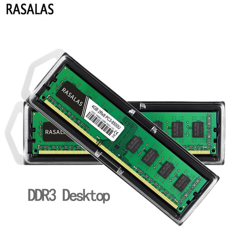 Rasalas-Memoria RAM para PC, Desktop1066 DDR3, 1333, 1600Mhz, 8500u, 10600u, 12800u, DIMM, 240pin, piezas de ordenador ► Foto 1/6