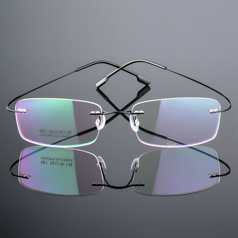 Gafas de lectura sin montura para hombre y mujer, anteojos para presbicia con memoria de titanio, de alta definición, cuidado de la visión + 1,0 ~ + 4,0 ► Foto 1/6