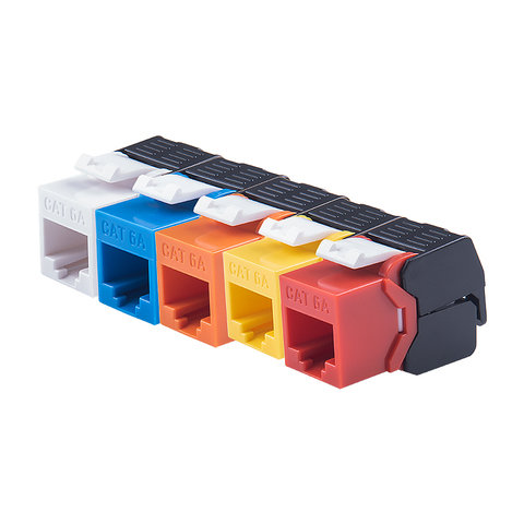 Módulo de red Ethernet RJ45 CAT6A de 10G, conector Keystone de colores, sin herramientas, 7 colores opcionales ► Foto 1/6