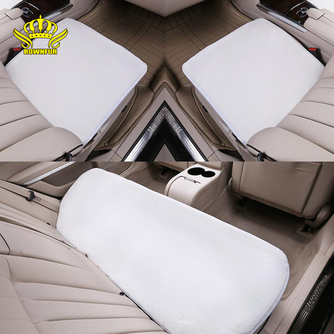 Funda de piel Artificial para asiento de coche, para interior de automóvil, de lujo, cómoda, Universal, de piel sintética, para invierno ► Foto 1/6