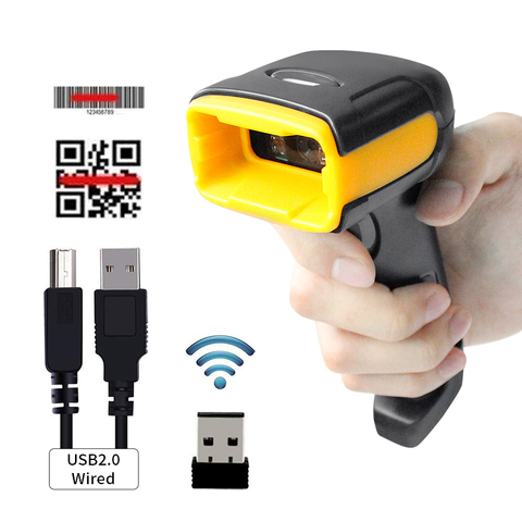 H1W-escáner de código de barras inalámbrico 2D y H2WB, Bluetooth, lector de código de barras 1D/2D QR, compatible con teléfono móvil, iPad, lector de mano ► Foto 1/6