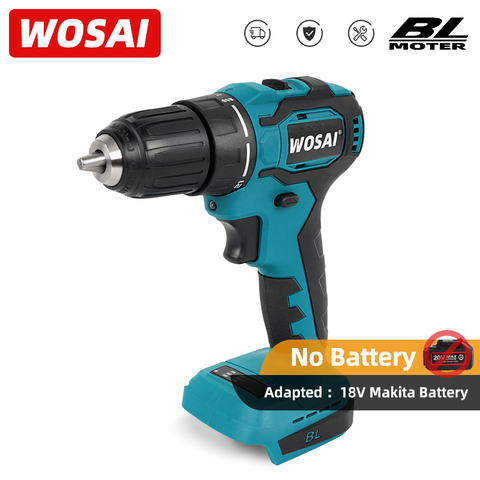 WOSAI-taladro eléctrico sin escobillas, destornillador inalámbrico de 21 + 1 Torque, taladro eléctrico para batería de litio Makita de 18V ► Foto 1/6