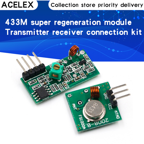 Kit de enlace de transmisor y receptor RF para placa de módulo de voltaje de Módulo de Control Remoto inalámbrico Arduino, 315Mhz, 433 Mhz, 315Mhz, 433 Mhz ► Foto 1/5