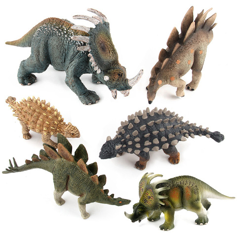 Figuras de acción de dinosaurios de vida salvaje para niños, modelo de dinosaurio del mundo, Saichania, Stegosaur, regalo ► Foto 1/6