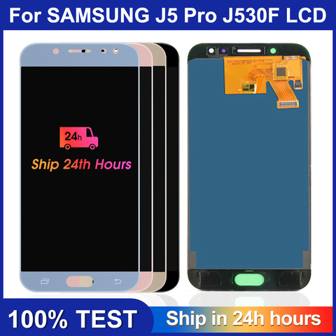 Pantalla LCD para SAMSUNG GALAXY J530 J530F J530FM SM-J530F J5 Pro 5,2, montaje de digitalizador con pantalla táctil, se puede ajustar, 2017 pulgadas ► Foto 1/6