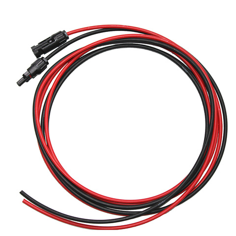 Cable de cobre para Panel Solar fotovoltaico, conector resistente al agua, 4mm, 2,5 squar, color negro y rojo, 6/4/2, 5mm, 1 par ► Foto 1/6