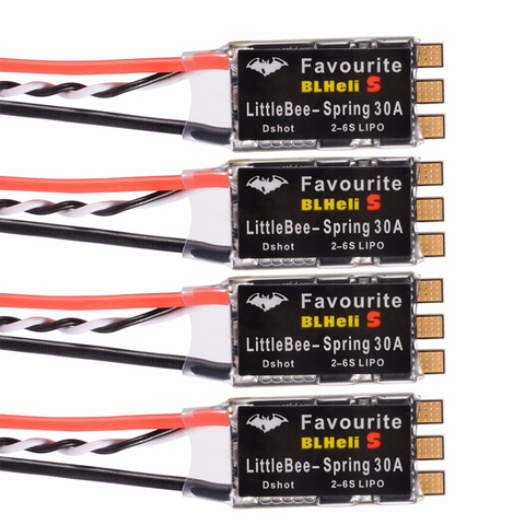 FVT LittleBee BLHeli_S ESC DSHOT SPRING 20A/30A ESC BLHeli S controlador de velocidad 2-4S para Dron de carreras con visión en primera persona QAV210 250 280 ► Foto 1/6