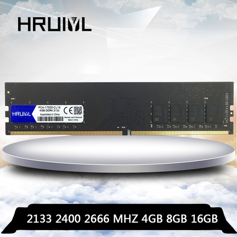 HRUIYL PC DIMM computadora RAM DDR4 2 GB 4GB 8GB 16GB 32 GB 64 GB 4G 8G 16G Memoria DDR 4 PC4 2133, 2400, 2666 mhz, placa base de escritorio Memoria 288-pin ► Foto 1/1