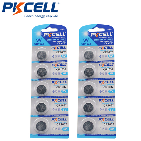 Pilas de litio PKCELL CR1632 1632 DL1632 3V, 10 Uds. ► Foto 1/6