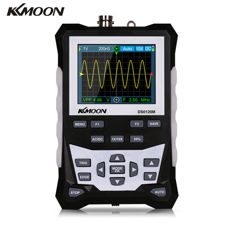 Osciloscopio Digital de frecuencia de muestreo DS0120M, ancho de banda de 120MHz, 500MSa/s, con luz de fondo, almacenamiento en forma de onda, 320x240 HD ► Foto 1/6