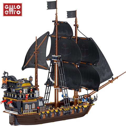 Barco pirata de bloques de construcción para niños, kit de edificación de embarcación de eternidad pirata, 1334 unidades, modelo DIY ► Foto 1/6