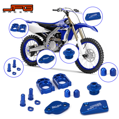 Depósito de líquido de frenos para moto cubierta del eje del bloque para YAMAHA YZ125 YZ250 YZ250F YZ450F YZ125X YZ250X WR250F WR450F YZ250FX ► Foto 1/1