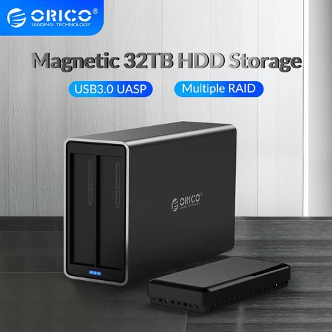 ORICO-estación de acoplamiento para disco duro, carcasa de aluminio HDD compatible con Max 32TB 48W, adaptador de corriente de disco duro Funda, USB 3,0, serie NS, 3,5 pulgadas ► Foto 1/6