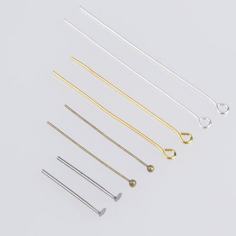 200 unids/lote 15 20 30 35 40 45 50mm bola ojo cabeza plana pines pendientes accesorios bricolaje resultados Headpins para suministros de fabricación de la joyería ► Foto 1/6