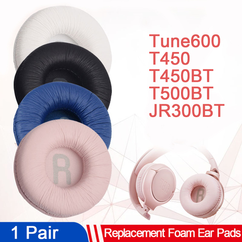 Funda de cojín de Almohadillas para oreja de espuma para JBL Tune 600 T450 T450BT T500BT JR300BT, auricular blando, 70mm, 1 par ► Foto 1/6