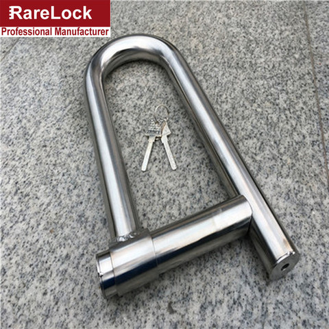 Candado de acero inoxidable antirrobo en forma de U, cizalla antihidráulica de 40 toneladas para puerta, cerradura de coche y motocicleta, Rarelock LK1006 g1 ► Foto 1/6