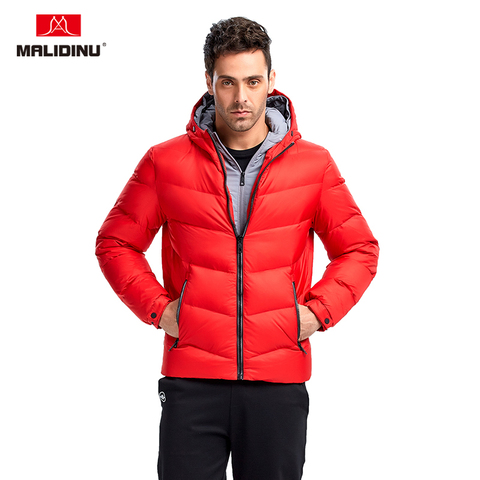 Nueva chaqueta de plumón MALIDINU 2022 para hombre, chaqueta de plumón de invierno de marca 70%, chaqueta de plumón de pato blanco para hombre, ropa de calle con doble capucha-30C ► Foto 1/6