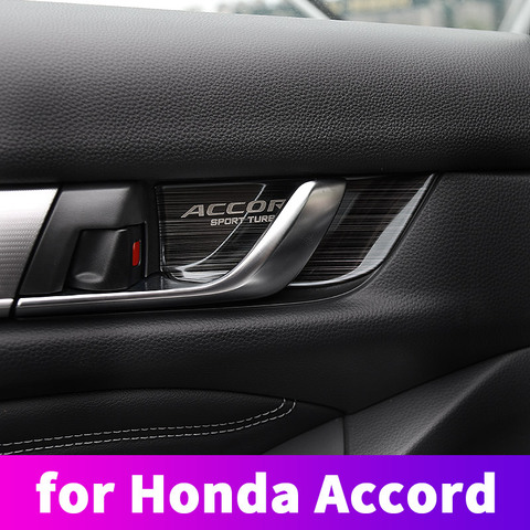 Manijas de puerta interiores para Honda Accord 10, 2022, 2022, SMD, protector de cuencos decorativo de acero inoxidable, modificación de lentejuelas ► Foto 1/6