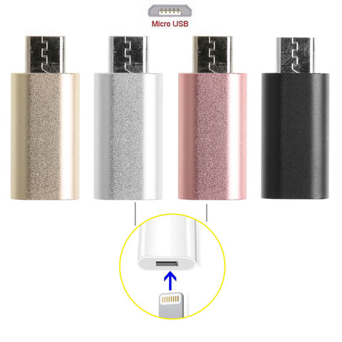 Convertidor de adaptador macho Lightning conector hembra a Micro USB de 8 pines para teléfono Android ► Foto 1/5