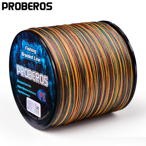 PROBEROS-Hilo de pescar de 4 y 8 hebras, Sedal trenzado de PE de 300M-500M-1000M, 10LB-100LB, multifilamento, suave para lubina ► Foto 1/5