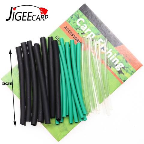 JIGEECARP 60 uds tubo de encogimiento de calor pesca pelo Ronnie plataforma Material de fabricación de tubo retráctil funda antienredo accesorios de pesca ► Foto 1/6