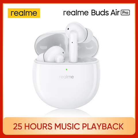 Realme Buds-auriculares TWS Air Pro, inalámbricos por Bluetooth, con cancelación activa de ruido y reproducción de graves, ANC, ENC, 25h ► Foto 1/6