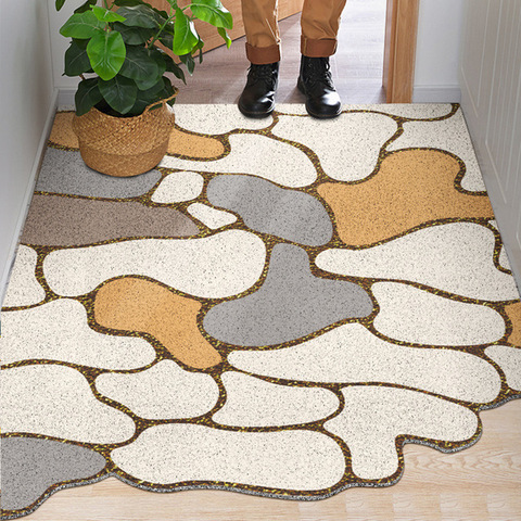 Alfombra con huellas del pie Felpudo de bienvenida, felpudo antideslizante para la entrada, cocina, suelo, decoración del suelo ► Foto 1/5