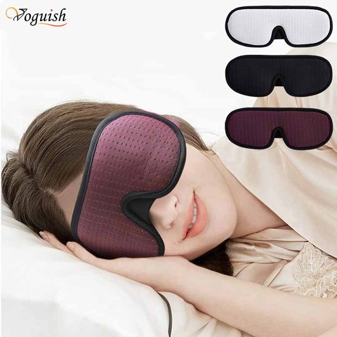 3D mascarilla para dormir de la luz suave acolchado antifaz para dormir de viaje descanso Relax dormir venda cubierta de ojo máscara de dormir parche ► Foto 1/6