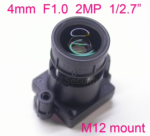 Lente especial para sensor de imagen IMX327, F1.0 StarLights 4mm focal 2.0MP 1/2.7 