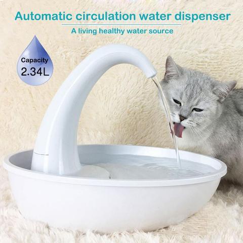 Nueva automática en forma de cisne Gato dosificador de agua para Perro de Agua fuente gato beber tazón dispensador de agua eléctrico ► Foto 1/6