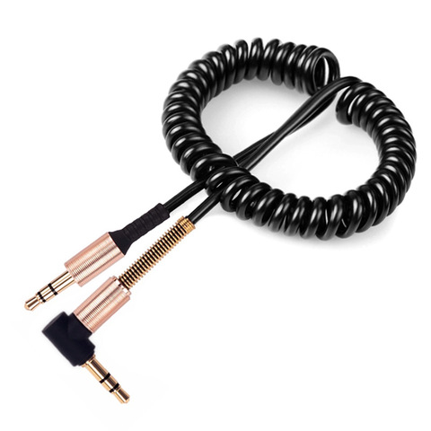 Cable de Audio auxiliar Jack 3,5 de 3,5 MM, macho a macho para altavoz de teléfono para coche, auriculares MP4, conector Jack 1,8 M, Cables de Audio de resorte ► Foto 1/6