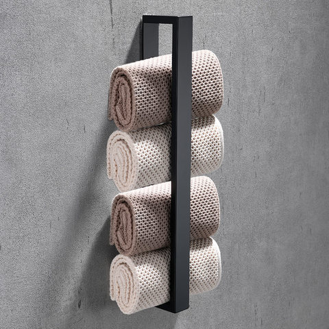 Toallero de acero inoxidable para baño, soporte de toalla autoadhesivo de 40cm, suministros de cocina casera ► Foto 1/6