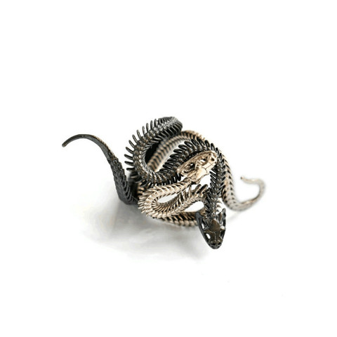 Anillo de serpiente estilo Retro Punk para hombre, joyería creativa y única, joyería africana para hombre, Animal de Hip-hop ► Foto 1/6