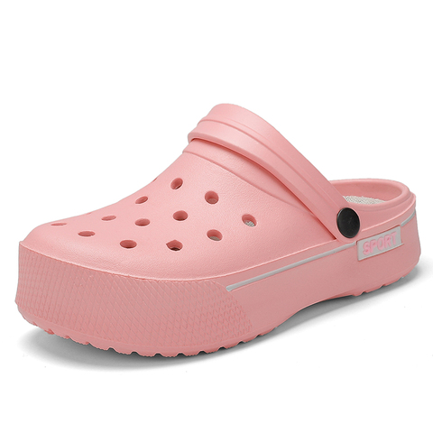 Sandalias de verano para mujer, zuecos de plataforma, calzado para jardín y piscina, chanclas de baño para playa ► Foto 1/6