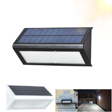 Luz LED Solar con Sensor de movimiento, 4 modos de iluminación exterior para jardín, lámparas solares 48LED, lámpara alimentada por energía Solar impermeable para pared ► Foto 1/6
