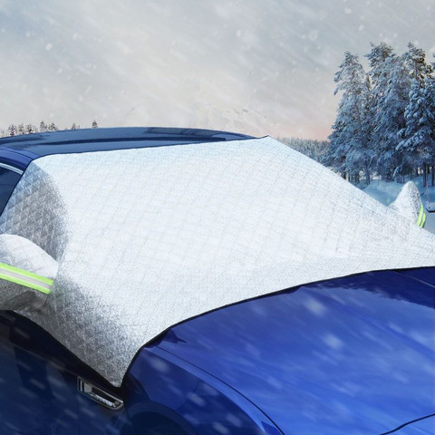 Parabrisas Universal para coche cubierta de nieve hielo sombrilla escudo invierno parasol para parabrisas delantero 2,4*1,4 m ► Foto 1/6