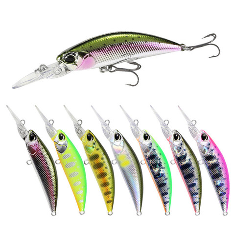 Uds Minnow cebos de Pesca para hundir Wobbler 6,5 cm 5g Iscas Artificial de plástico cebo duro 3D ojos Crankbait Bass Pesca abordar ► Foto 1/6