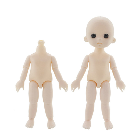 Nuevo 16cm 13 móvil articulado juguetes Mini cabeza calva BJD muñeca DIY desnudo ob11 cuerpo muñecas juguete para regalo chicas ► Foto 1/6