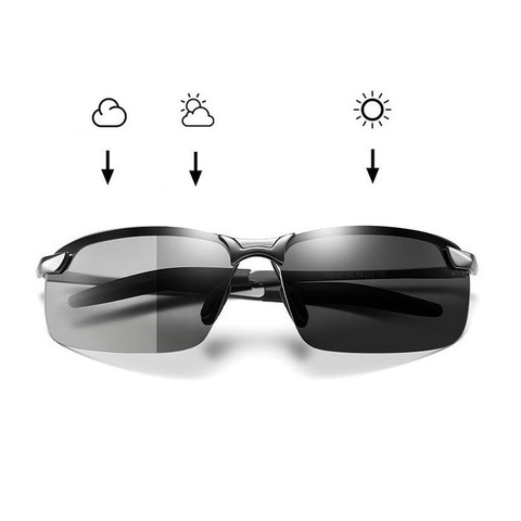 Gafas sol fotocromáticas polarizadas de aluminio para hombre