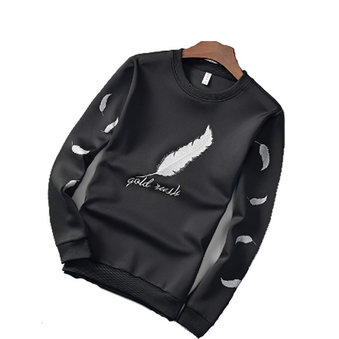 Tops informales para hombre, camisetas rectas de estilo de otoño, camisas de manga larga para hombre, sudaderas con capucha a la moda para primavera ► Foto 1/5