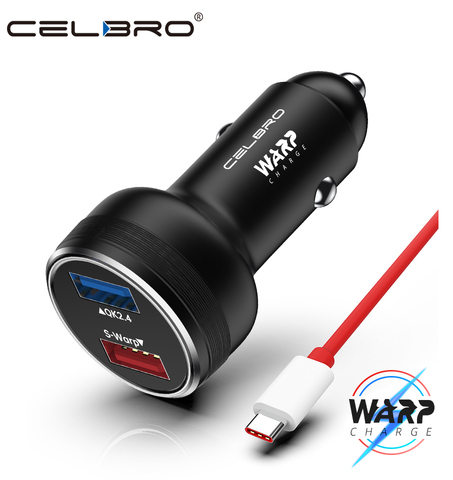 Warp cargador de coche para OnePlus 8 Nord N100 Warp cargo de 30 Dash cargador para uno más 8 t 7 8Pro 6t Oneplus8 rápido CarCharger adaptador ► Foto 1/6