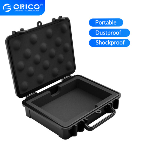 Caja protectora ORICO HDD de 3,5 pulgadas, caja de almacenamiento, resistente al agua, a prueba de golpes, función a prueba de polvo, diseño de etiqueta de seguridad ► Foto 1/6