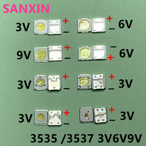 50-100 piezas para LG UNI lúmenes LED SAMSUNG nuevo y original 1W 3 W V 2W 6V 3535 de 2,4 W blanco pantalla LCD con retroiluminación aplicación de TV ► Foto 1/6