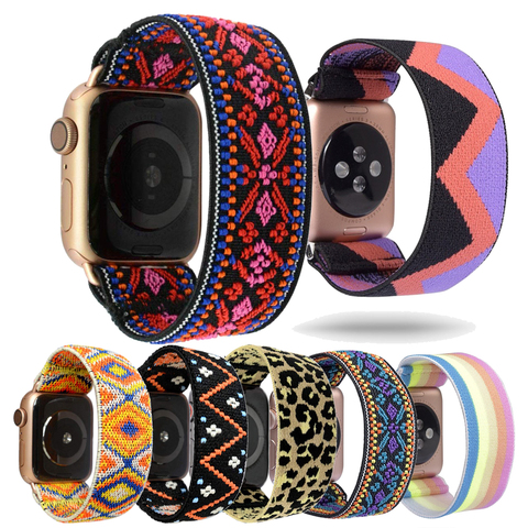 Scrunchie-correa elástica para apple watch, pulsera de 40mm, 44mm, 42mm y 38mm para apple watch series 5 4 3 SE 6 ► Foto 1/6