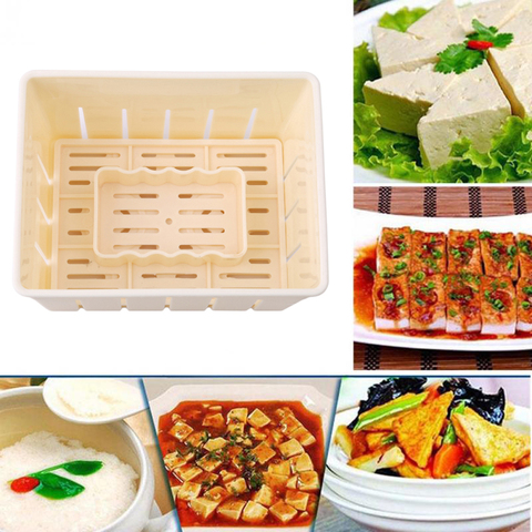 De plástico DIY Molde de prensa de Tofu casera molde para Tofu cuajada de soja, Tofu, hacer molde de la cocina que cocina la herramienta ► Foto 1/6
