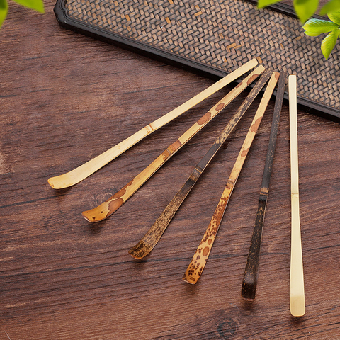 Cuchara de madera Natural hecha a mano para té, utensilio de cocina de bambú blanco, utensilio de cocina ► Foto 1/6