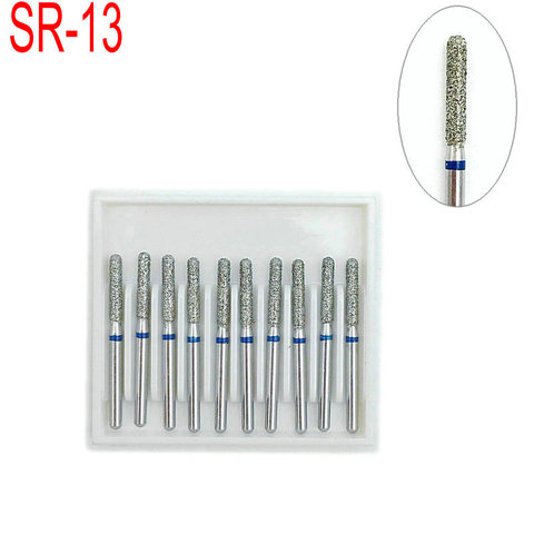 Brocas de diamante Dental FG, 1 caja, vástago de 1,6mm para piezas de mano de alta velocidad, herramienta de dentista, SR-13 ► Foto 1/5